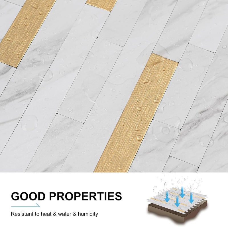 V-MOZZA Peel and Stick Backsplash, 20-Sheet Peel and Stick Tiles 12.1" x 5.9" Stick on Backsplash PVC Wall Tile for Kitchen Fireplace - Image 3